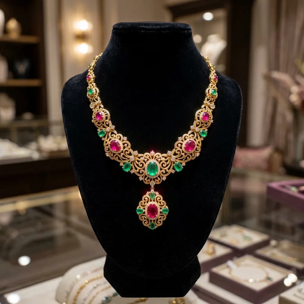 Thumbnail of Gold with Stone Designs